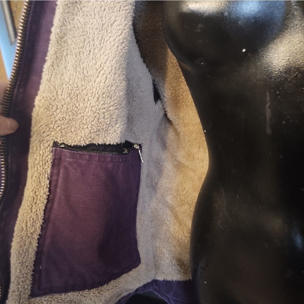 C.E. SCHMIDT WORK WEAR | PURPLE SHERPA LINED COAT - Picture 5 of 8
